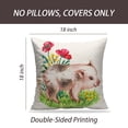 thumbnail image 2 of LALILO Throw Pillow Covers Cute Pig Walking Green Grass Red Cushion Cover 18" x 18", 4331 Pack, 2 of 6