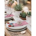 thumbnail image 5 of Pink Snowman Christmas Cloth Napkins Set of 8 Reusable Dinner Napkins, Gifts Xmas Tree Winter Snowflake Cocktail Napkin Washable Table Napkins for Wedding/Holiday Party/Baby Shower 20"x20", 5 of 7
