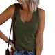 thumbnail image 1 of Sonducket Camisetas sin mangas transpirables para mujer Stay Cool All Summer Long Womens Vest Top Tank Top Mujer Black Vest Top Prendas para la parte del cuerpo Ejercito verde,1 3XL, 1 of 5