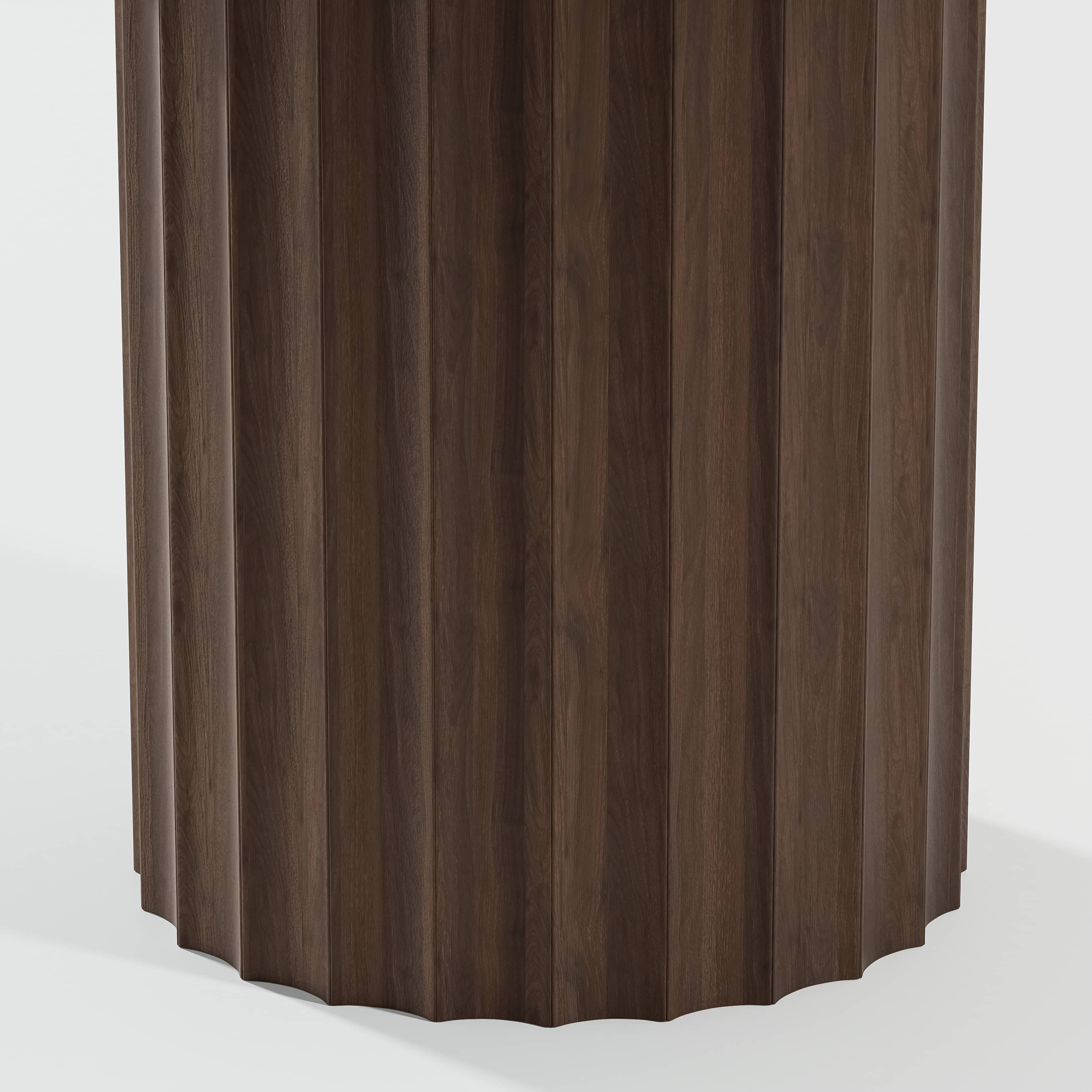 MAYEERTY 52" Wooden Round Table for 4，Modern Dining Kitchen for Dining Room Kitchen,Walnut