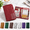CrazyHorse Red, variant on Cow leather Coffee Server Book Waitstaff Organizer with Zipper Pocket