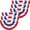 6 Pack 1.5x3 Feet, variant on 4 Pack USA Pleated Fan Flag, 3 X 6 Feet American US Bunting Flag Patriotic Half Fan Banner Flag Decoration, 4th of July Memorial Day Independence Day Fourth July Outdoor Decor