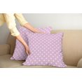 thumbnail image 2 of Ambesonne Nature Throw Pillow Cover 2 Pack, Abstract Fractal Circle, 24", White and Lilac, 2 of 5