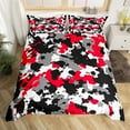 thumbnail image 2 of Erosebridal Housse de Couette Camouflage Aquarelle Simple, Housse de Couette Étoiles du Texas Simple, Décor Thème Armée, Réversible 2 Pcs (Sans Couette), 2 of 7