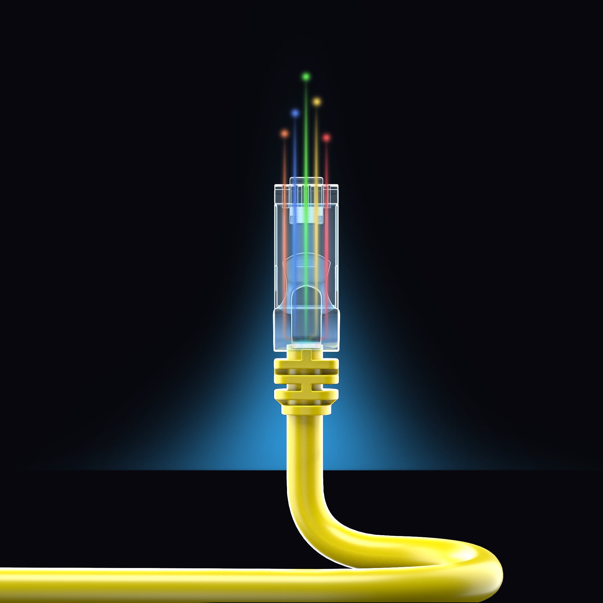 Maximm Cat 6 Ethernet Cable 15 ft (10-Pack) - High-Speed LAN Cable, Internet Cable, Patch Cable, and Network Cable - UTP, 10Gbps, 550MHz Ethernet Cord - Yellow
