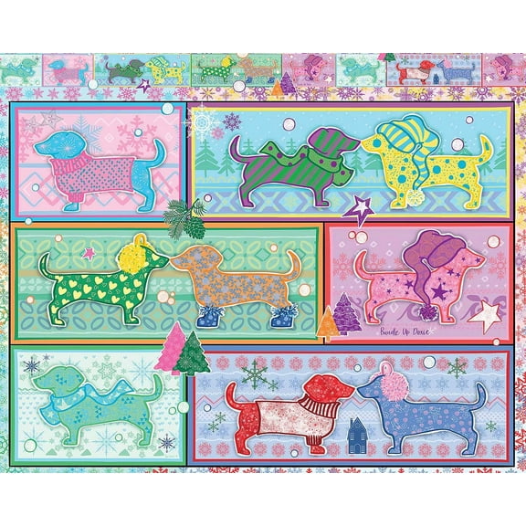 Bundle Up Doxie, a 1000-piece Puzzle by Heritage Puzzles