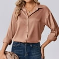 thumbnail image 3 of Women's rayon top, button-down blouse, sleeveless business casual, 3 of 8
