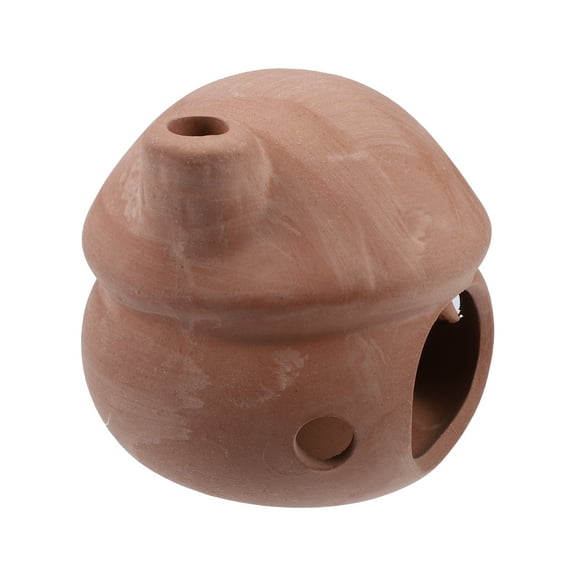 Unique Bargains Fish Tank Decoration Stone for Aquatic Pets to Breed Play Rest Red Brown 3.31x3.19x3.03 Inches