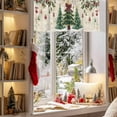thumbnail image 3 of Christmas Trees Valances for Windows, 54 x 18in, Xmas Trees Balls Berry Winter Snowflakes Newspaper Rod Pocket Kitchen Valance Curtain Light Filtering Window Treatments for Living Room Bedroom, 3 of 7