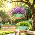 thumbnail image 5 of 2 Pack 8 Inch Self Watering Hanging Planters, Plastic Hanging Baskets with Drainage Holes, Hanging Chains, S-Hooks and Ceiling Hooks for Indoor Outdoor Plants (Green), 5 of 9