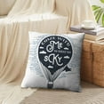 thumbnail image 3 of LALILO Throw Pillow Covers Vintage Retro Badge With Hot Air Balloon And Cushion Cover 18" x 18", 2 Pack, 3 of 6