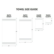 (4 pack) Mainstays Basic Washcloth, Soft 100% Cotton and Highly Absorbent Washcloth, White