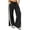 Black, variant on Tqcoqu Women's High Waist Wide Leg Sweatpants, Lace Side Stripe Drawstring Split Hem Pants with Pockets, Y2K Trendy Casual Athletic Pants