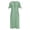 Green, variant on Antinious Summer Beach Dresses for Women,Casual Dresses for Women Solid Pocket Short Sleeve Round Neck Dress,Sky Blue,XXL