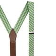 thumbnail image 3 of Jacob Alexander Men's Gingham Checkered Pattern Suspenders - Lime Green, 3 of 7
