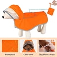thumbnail image 2 of Dog Raincoat, Adjustable Dog Rain Jacket with Clear Hooded Layer for Large Medium Small Dogs Puppies, Waterproof Rain Coat Poncho with Reflective Storage Pocket & Rim (Orange,M), 2 of 5