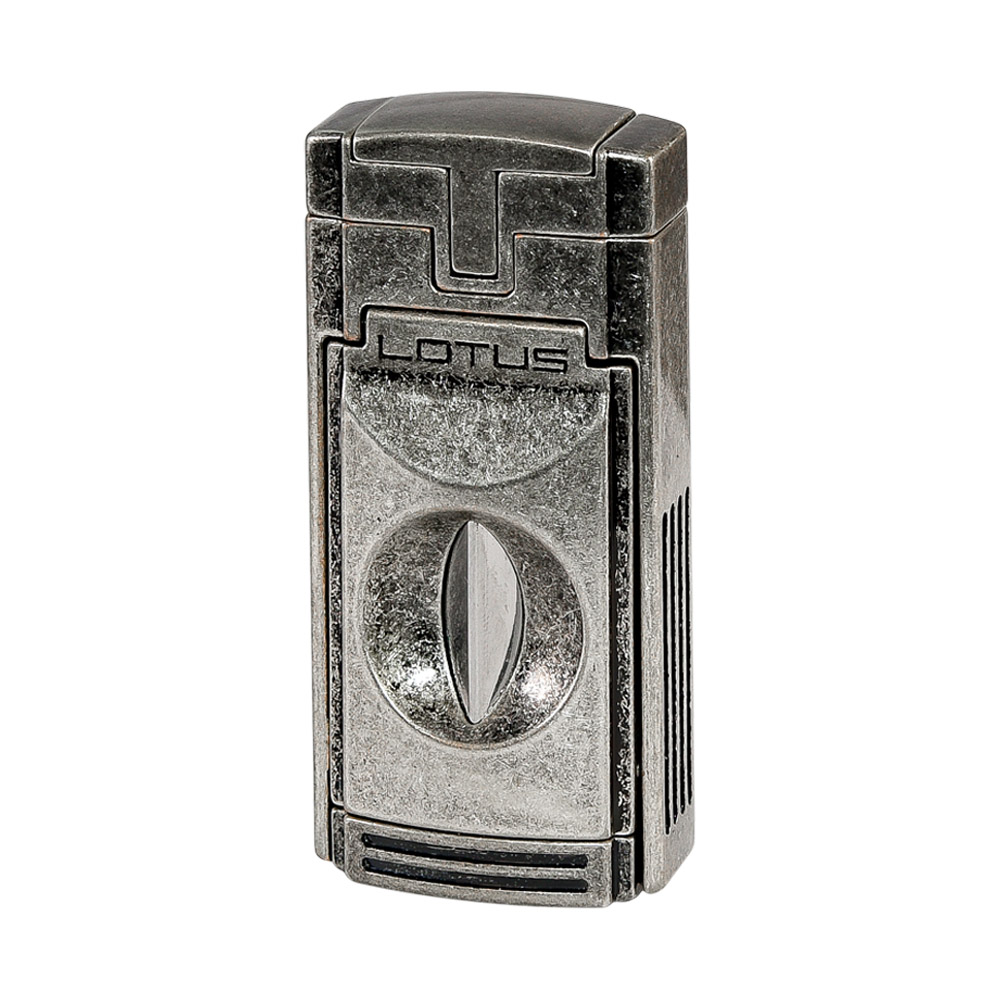 Lotus Duke Torch Lighter with V-Cutter - Pewter