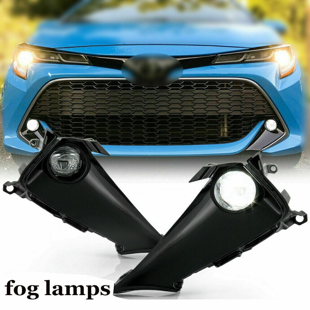 For 2019-2021 Toyota Corolla Hatchback Bumper LED Fog Lights Lamps w/Switch Kit