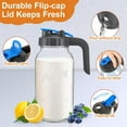 thumbnail image 4 of LANFENG Glass Pitchers with Lid - Sun Tea Glass Jars for Outside, Half Gallon Mason Jar Pitchers with Wide Mouth Airtight Lid, 2 Quart Pitcher for Breast Milk 64 oz, 4 of 7