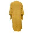 thumbnail image 5 of Pyhlmscde Women's Autumn Color Blocked Loose Casual Long Hooded Cardigan, Sweaters For Women, Flannel Shirt Women, Chunky Cardigan, 5 of 6