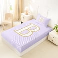 thumbnail image 4 of Erosebridal Initial B Twin Sheet Sets for Kid, Fashion Abstract Line Bedding, 3 Pieces, 4 of 5