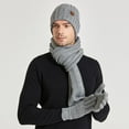 thumbnail image 6 of TMOYZQ 3 in 1 Winter Hats Scarf Gloves Set for Women & Men, Warm Thick Ribbed Chunky Cable Knit Skull Caps Neck Warmer Long Scarf Touchscreen Mittens for Cold Weather Christmas Gifts, 6 of 6