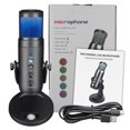 thumbnail image 2 of USB Condenser Microphone for PS4 Mac PC Tap-to-Mute Super-cardioid Polar Pattern Microphone with RGB Light for Gaming Streaming, 2 of 8