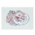 thumbnail image 1 of Bohemian Cutting Board, Axolotl Little Salamander Monster with Leaves Boho Dreamy Animal Gradient Colors, Decorative Tempered Glass Cutting and Serving Board, in 3 Sizes, by Ambesonne, 1 of 2