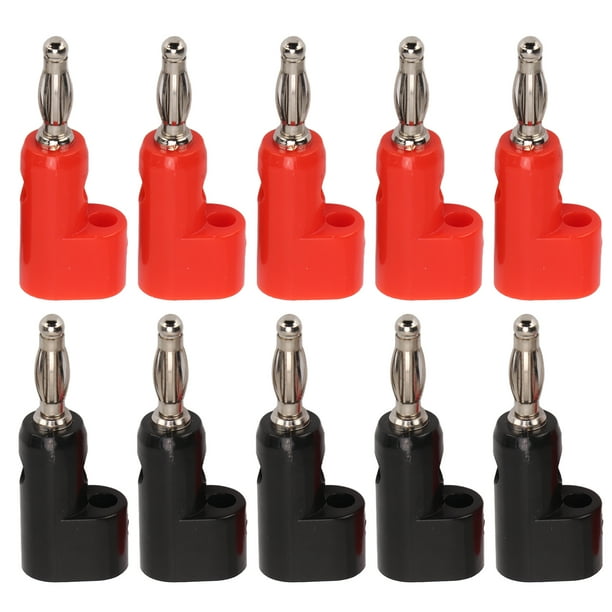 Banana Plug Jack Adapter, 5 Set Brass 4mm Standard Size Stackable