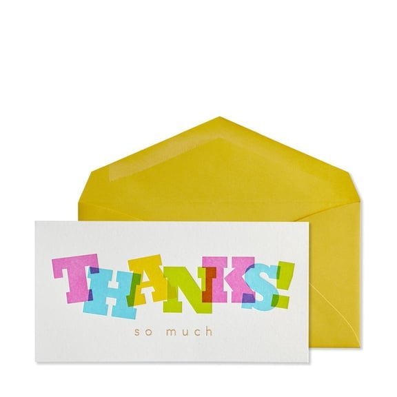 NIQUEA.D, Monarch Layered Letters Thank You Card