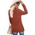 thumbnail image 4 of SOMER Long Sleeve Shirts for Women Knit Sweaters Pullover Side Slit Tops for Women Ribbed Knit Fall Shirts, 4 of 4