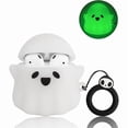 thumbnail image 1 of wonima44 Compatible with AirPods Case Cover, [Glow in The Dark] Cute Ghost Case for Airpods 2nd & 1st, Soft Silicone Anime Funny Case for Apple AirPods 2/1 for Women Men Kids Girls Boys, 1 of 1