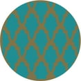 thumbnail image 1 of Ahgly Company Indoor Square Patterned Dark Turquoise Green Area Rugs, 3' Square, 1 of 6