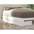 thumbnail image 2 of Pemberly Row Transitional Solid Wood Twin-Full Bed Drawer in White (Set of 2), 2 of 6
