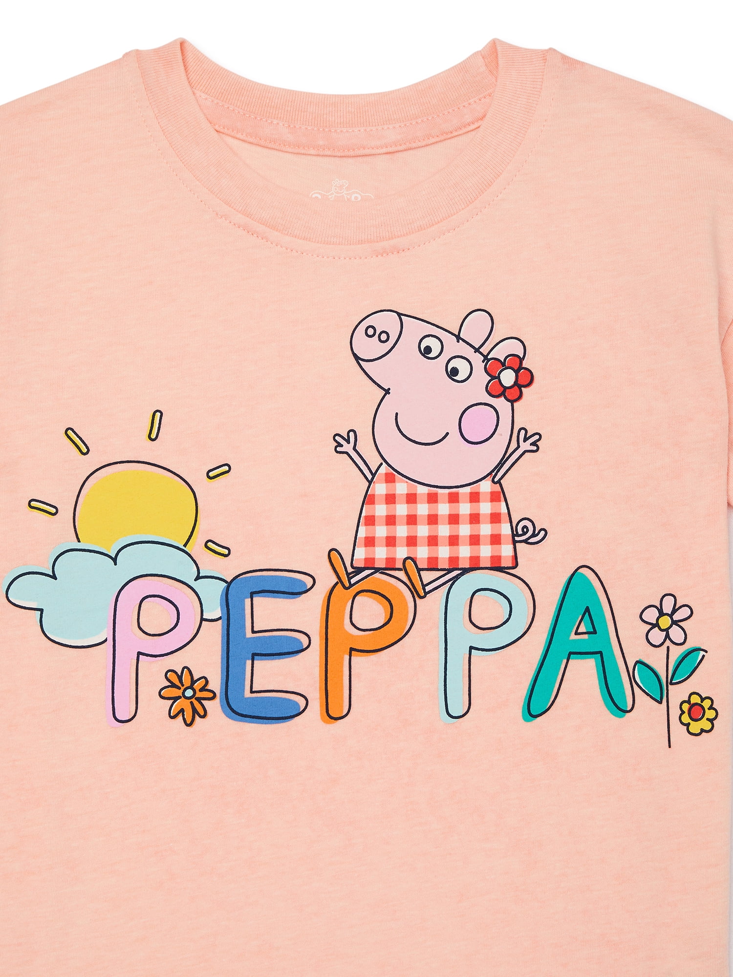 Peppa Pig Toddler Graphic Crewneck Tee with Short Sleeves, Sizes 12M-5T