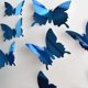 thumbnail image 3 of 24 piezas 3d espejo efecto mariposa pared pegatina arte decoración calcomanías para decoración del hogar o decoración de fiesta (azul). Afortunado Sencillez, 3 of 4