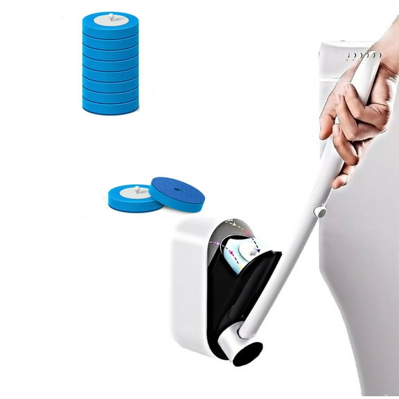 10PCS Disposable Toilet Bowl Cleaner Wand,Toilet Brush Disposable,Wand Refills,For Toilet And Bathroom Cleaning(Blue)