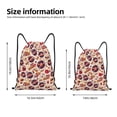 thumbnail image 2 of Gaeub rock music Skull record Drawstring Backpack Bag Sport Gym Sackpack Heavy Duty String Backpack for Men Women-Small, 2 of 6