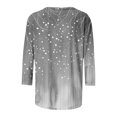 thumbnail image 4 of CYMMPU Tunic Tops 3/4 Sleeve Loose Fit Round Neck Blouses for Women Dressy Casual Spring Tops Floral Pattern Summer Trendy Shirts Lightweight Basic Tees Gray XXXXXL, 4 of 5