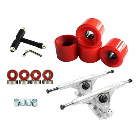 

Alloy Skateboard Truck 7 inch ABEC-11 Bearing Longboard Skate Board Wheel Wrench Repair Assembly Assemble Component Parts Red