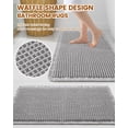 thumbnail image 7 of Waffle Bath Mat 32"x20", Extra Soft Absorbent Bathroom Rug, Non-Slip, Quick Dry, Machine Washable, Grey, 7 of 7