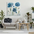 thumbnail image 3 of Stupell Industries Blue Poppies Painting Botanical & Floral Painting Gallery Wrapped Canvas Art Print Wall Art, 36 x 36, 3 of 8