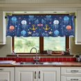 thumbnail image 3 of Yayeee Kitchen Curtains Tier Set of 2 Light Filtering 57"x24" Over Sink Window Panels, Blue Jellyfish, 3 of 7