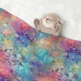 thumbnail image 2 of Yiaed blue pink colorful cracked texture Print Dog Blankets-Cat Blanket Washable for Couch Protection,Puppy Blanket, Soft Plush Reversible Throw Furniture Protector-Medium, 2 of 8
