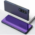 thumbnail image 2 of Mirror Case for Samsung Galaxy Z Fold4 5G with Kickstand, Luxury Clear View Smart Display Flip Case Ultra Thin with Wireless Charging Phone Cover for Samsung Galaxy Z Fold 4 QH Purple, 2 of 9