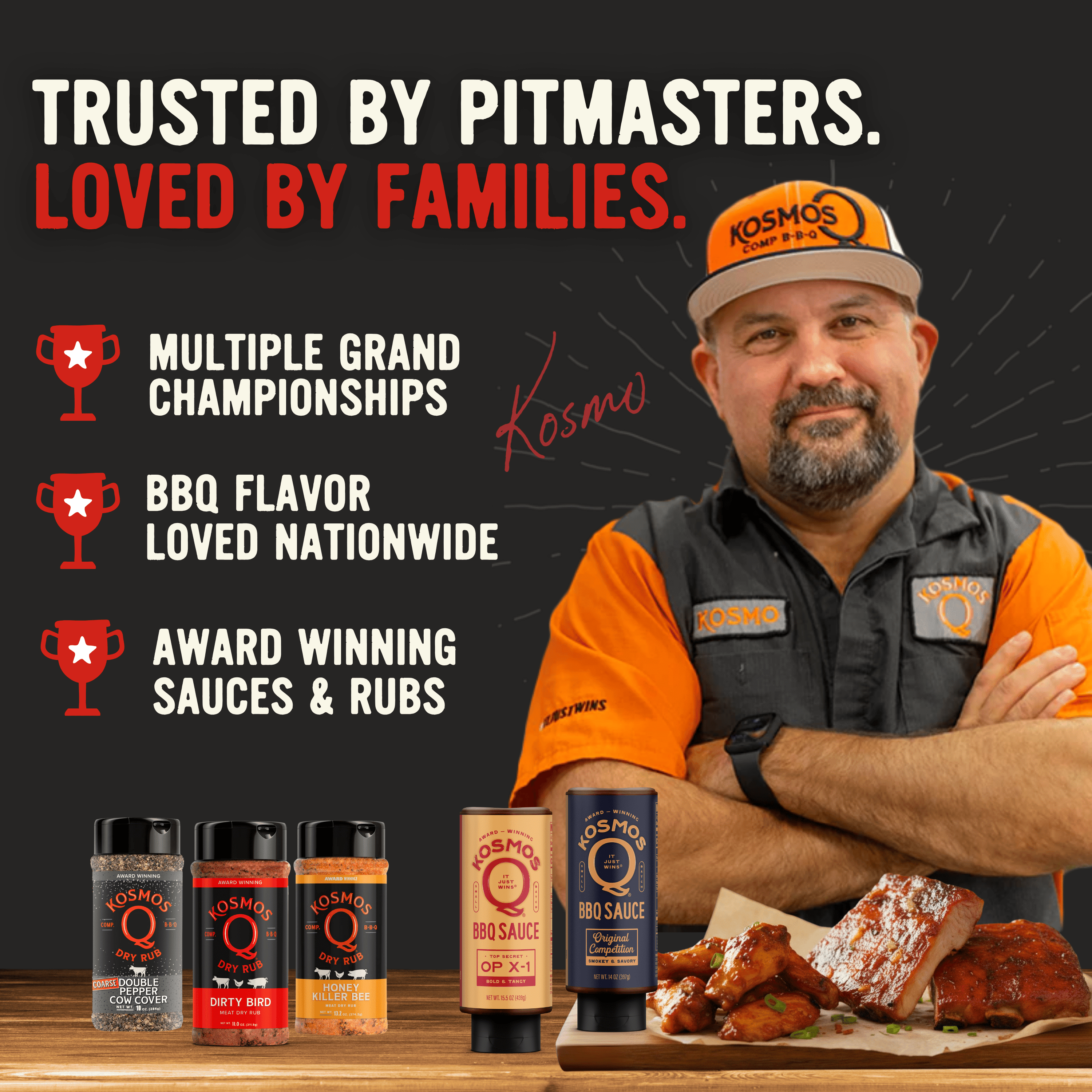 Kosmos Q Dirty Bird Dry BBQ Rub and Seasonings for Beef, Chicken & Pork, 11 oz