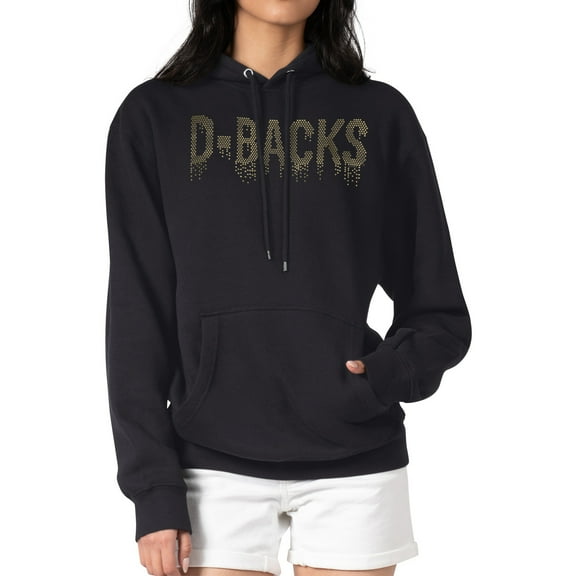 Women's G-III 4Her by Carl Banks Black Arizona Diamondbacks Metallic Drop Fleece Hoodie