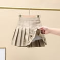 thumbnail image 2 of Resicozy Girls Pleated Skirt School Uniform Skort Elastic Waist A-Line Casual Skirt for Toddler Girls 2-14 Years Beige 120, 2 of 8