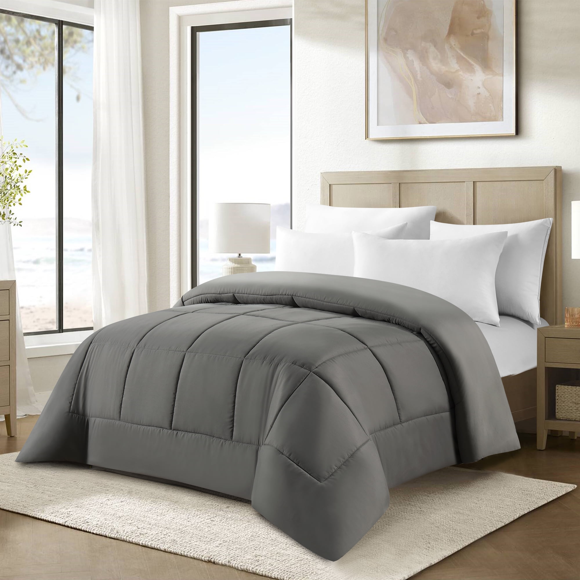 Swift Home Couette de Substitution au Duvet Basic, Toutes Saisons Hypoallergénique et Confortable, Queen