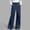 #Navy, variant on DPTALR Women's High Waist Wrap Front Wide Leg Jeans,Black,Women's Plus Size L